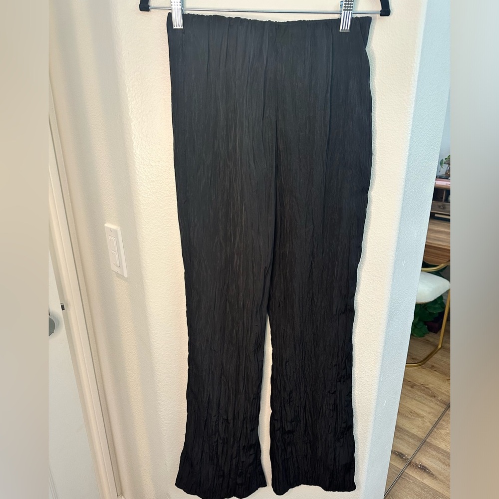 Stockholm Atelier & Other Stories black elastic waist wide leg pant size 4